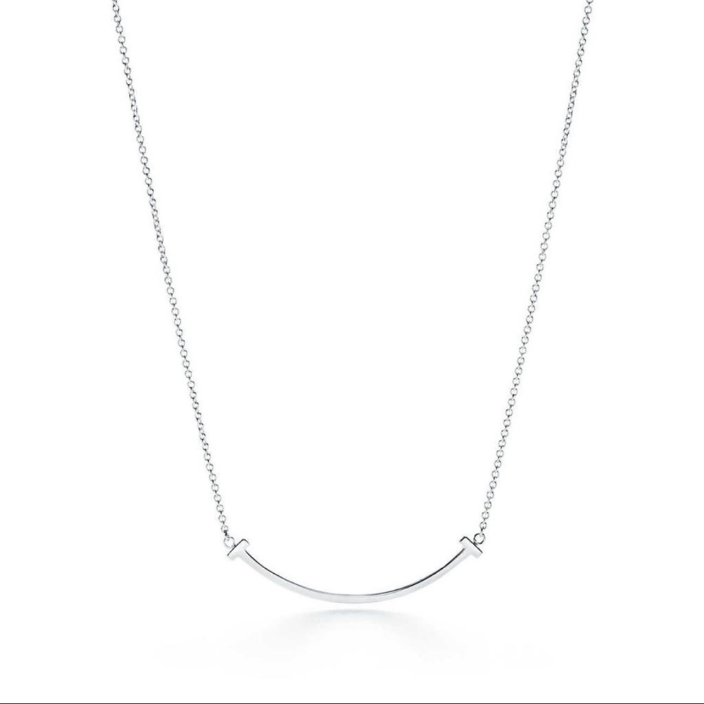 Authentic T Smile Pendant in Sterling Silver